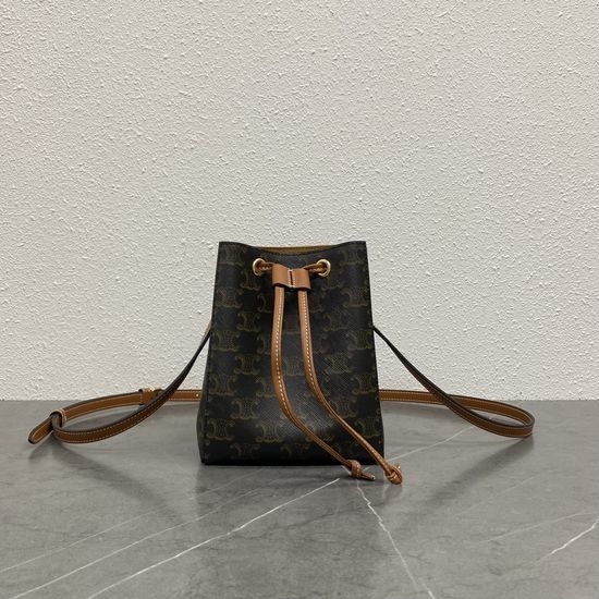 Celine New Smal Size Drawstring Bucket Bag with Adjustable Strap 100742