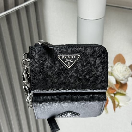 Prada Saffiano Leather Key Holder 1TT085