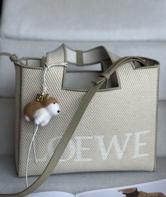 Loewe Font Tote Jacquard Canvas Handbag 0018