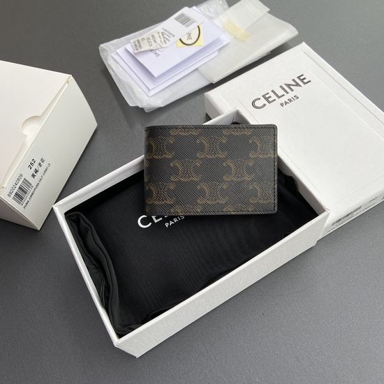 Celine Triomphe Printed Horizontal Card Holder 10M252BZR