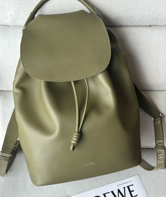 Loewe Flamenco Glossy Leather Backpack 713