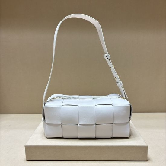 Bottega Veneta BV Brick Cassette Woven Lambskin Shoulder Bag 9305