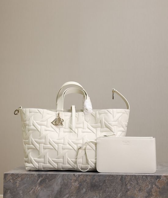 Christian Dior CD Toujours Large Embossed Leather Bag 1188