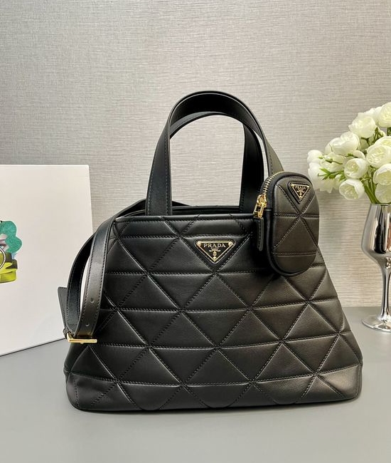 Prada Matinee Tote Bag Embossed Leather 1BG545