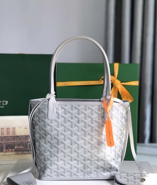 Goyard Classic Canvas Leather Tote Handbag 020660