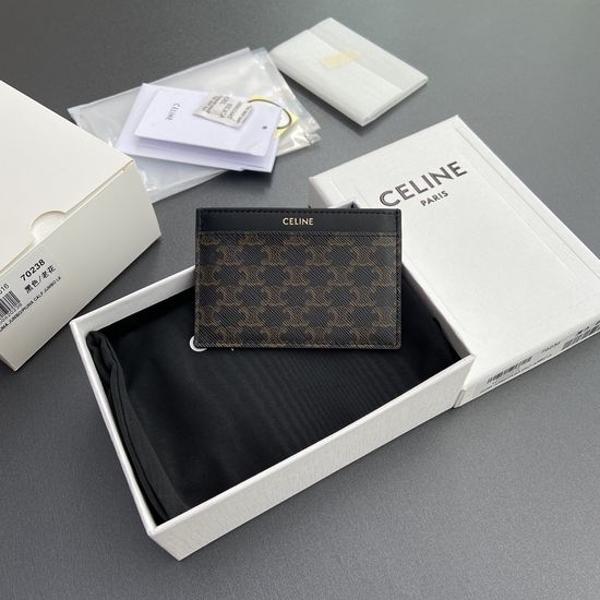 Celine Triomphe Logo Printed Card Holder 10B702