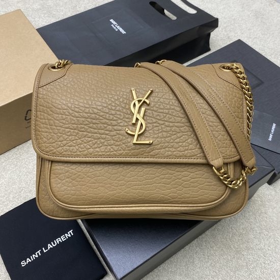 Yves Saint Laurent YSL Niki Elephant Pattern Flap Handbag 10765