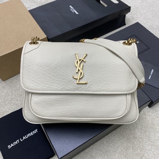 Yves Saint Laurent YSL Niki Embossed Leather Flap Handbag 633178 10949
