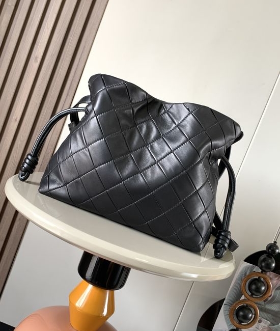 Loewe Flamenco Pleated Nappa Leather Clutch 9086