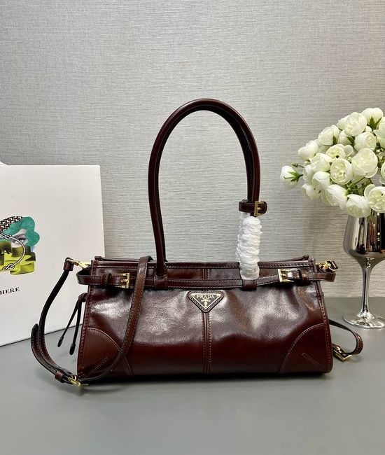 Prada Oil Wax Leather Handbag Shoulder Bag 1BA426