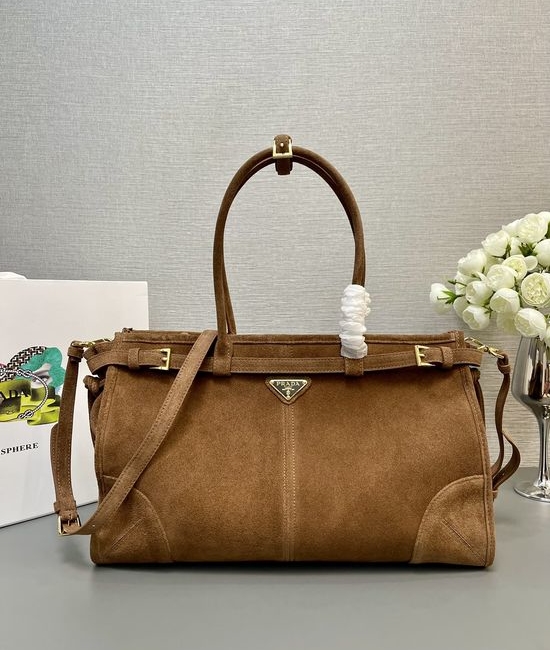 Prada Nubuck Leather Tote Crossbody Bag 1BA433
