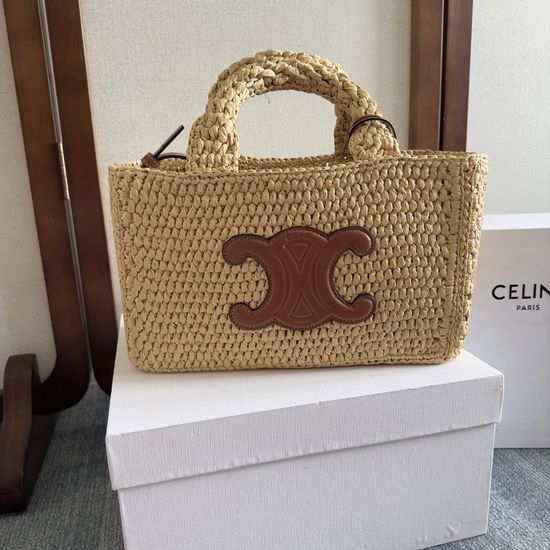 Celine Cabas Thais Small Woven Tote Bag 116302