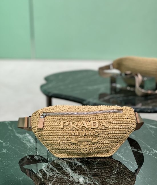 Prada Woven Waist Bag with Adjustable Belt 2VL042 2231