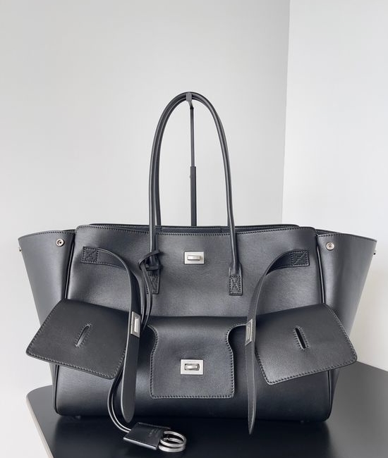 Balenciaga Bel Air Medium Black Silver Handbag 805481
