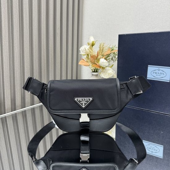 Prada Waist Bag Nylon With Leather Trim 2VH176