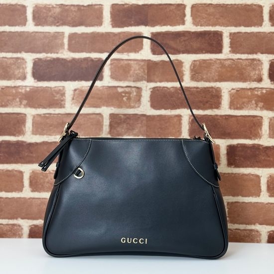 Gucci Black Leather Tote Bag 815217
