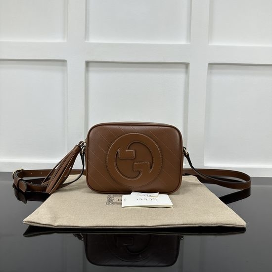 Gucci Large Handbag Brown Leather 742360