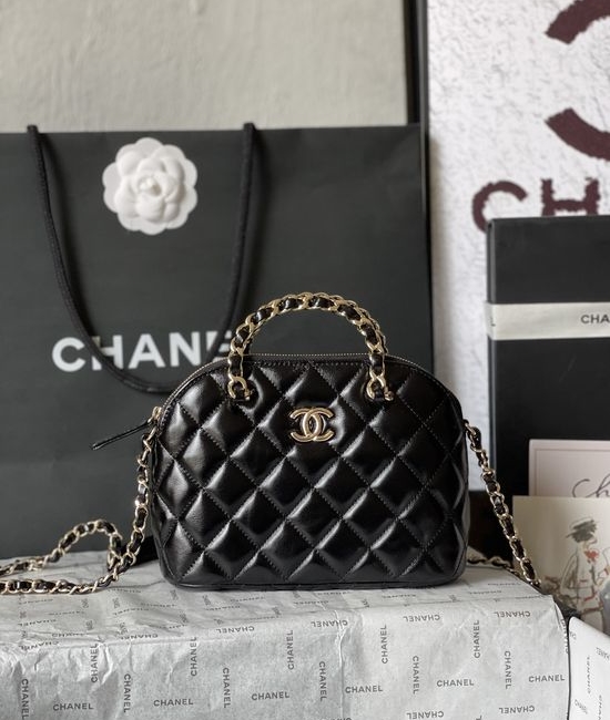 Chanel Shiny Lambskin Shell Bag AP5130