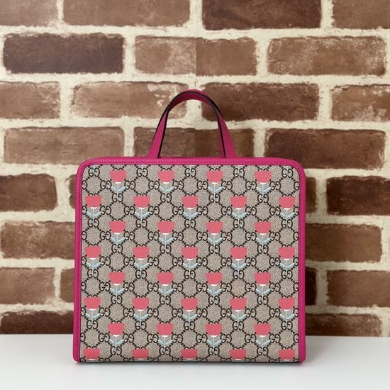 Gucci Large Tote Floral Printed Fabric 605614
