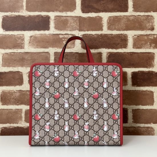 Gucci Peter Rabbit Apple Printed Tote Bag 605614