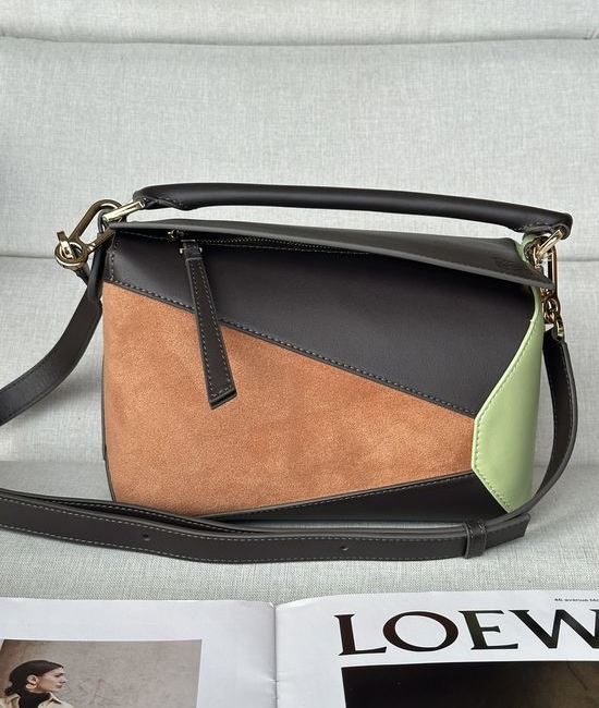 Loewe Puzzle Edge Small Satin Leather Bag 3001B
