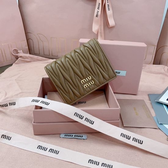 Miu Miu Pocket Wallet Lambskin Small Bifold Wallet 5MV204