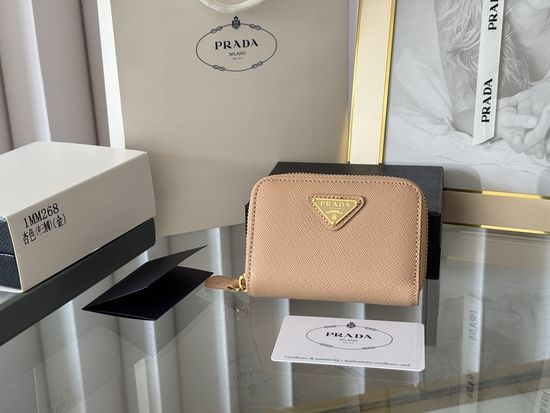 Prada Saffiano Leather Zip Card Holder 1MM268