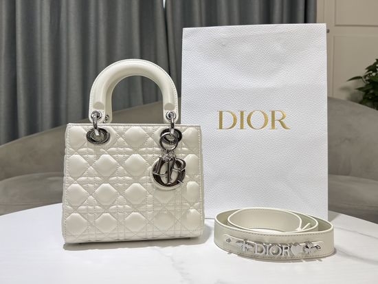 Christian Dior CD Lady Christian Dior CD Four Grid Handbag With Shoulder Strap 6604