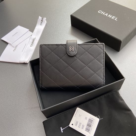 Chanel Passport Holder Quilted Black Hardware Wallet 96066