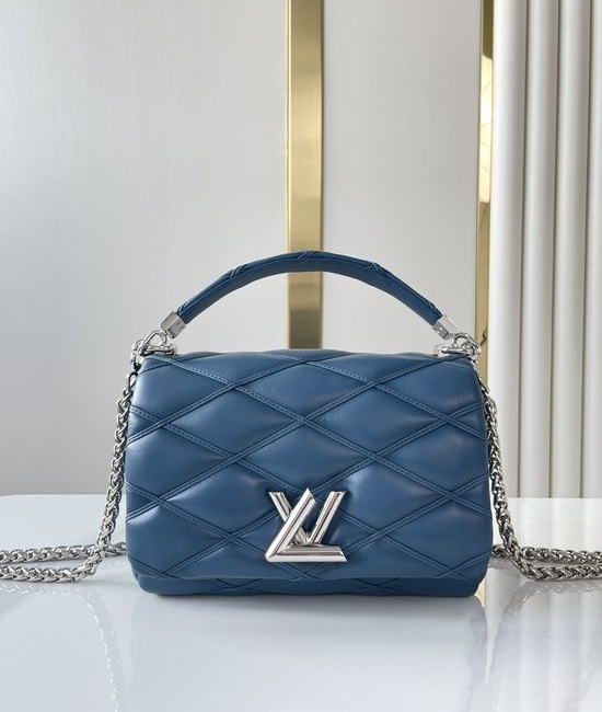 Louis Vuitton LV TEIST Blue Leather Chain Crossbody Bag M12434