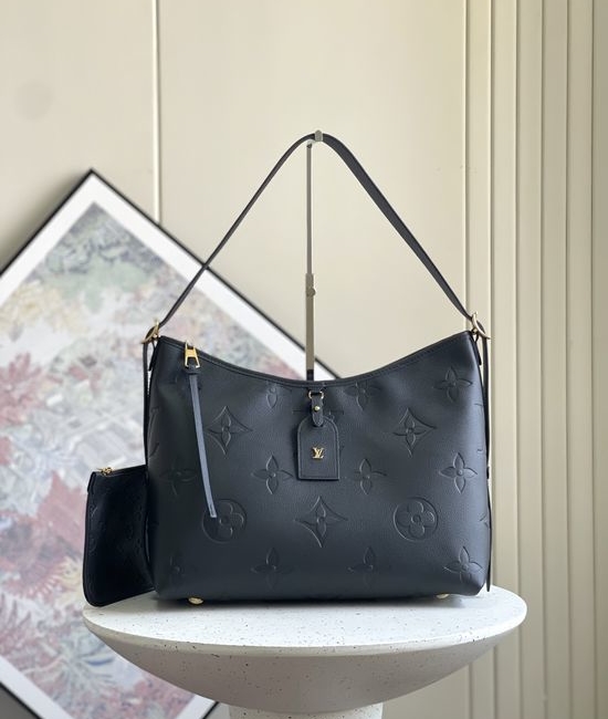 Louis Vuitton LV CarryAll Medium Handbag in Black Embossed M46289