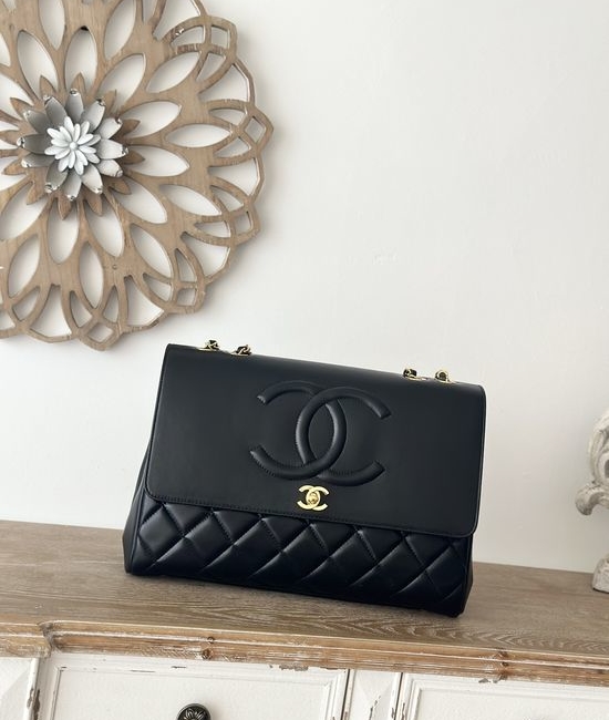 Chanel Lambskin Quilted Double Chain Shoulder Bag A2215