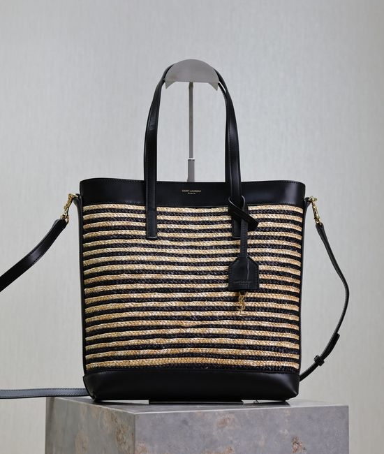 Yves Saint Laurent YSL Woven Raffia Shopping Bag 600307