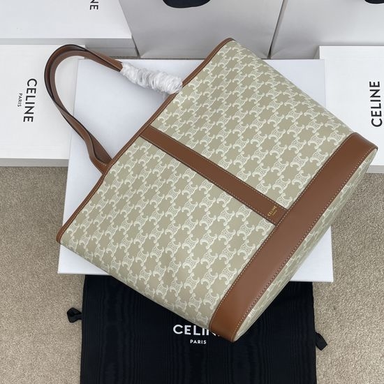 Celine CABAS Medium Logo Printed Leather Handbag 115072