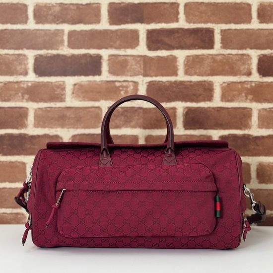 Gucci Premium Leather Tote Bag Red Fabric 800185
