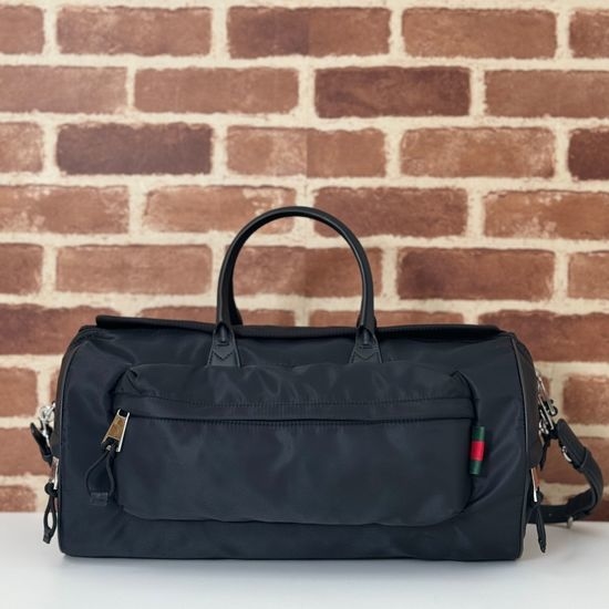 Gucci Large Bag Premium Leather Black Fabric 800185