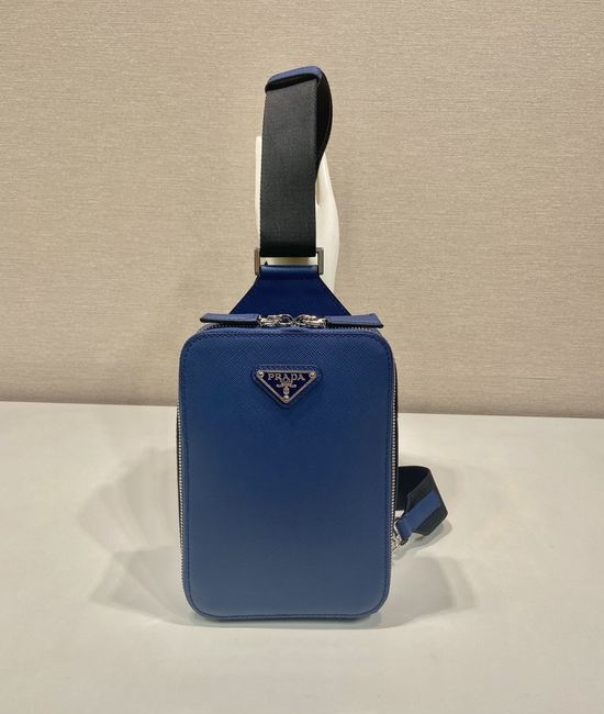 Prada Saffiano Leather Crossbody Chest Bag 2VZ106