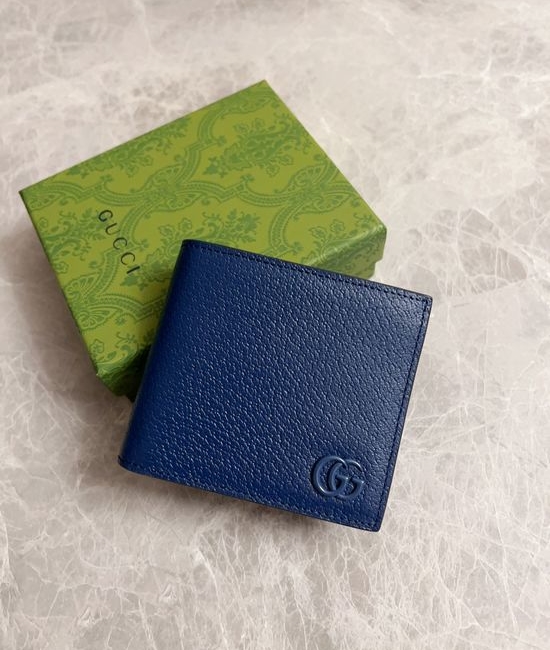 Gucci GG Marmont Blue Short Wallet 428726