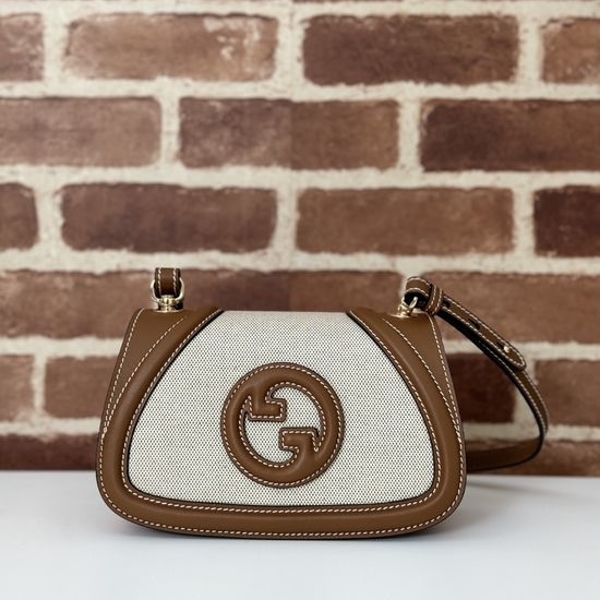 Gucci Canvas Leather Trim Shoulder Bag 815700