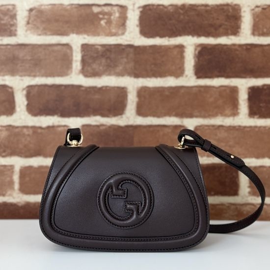 Gucci Coffee Leather Crossbody Bag 815700