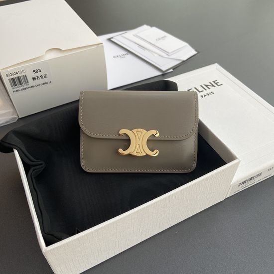 Celine Triomphe Leather Card Holder 10I 582 CPJ.04LU