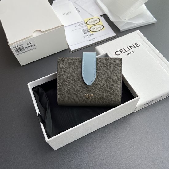 Celine Two-tone Grained Leather Purse 10H263BRU.10PI