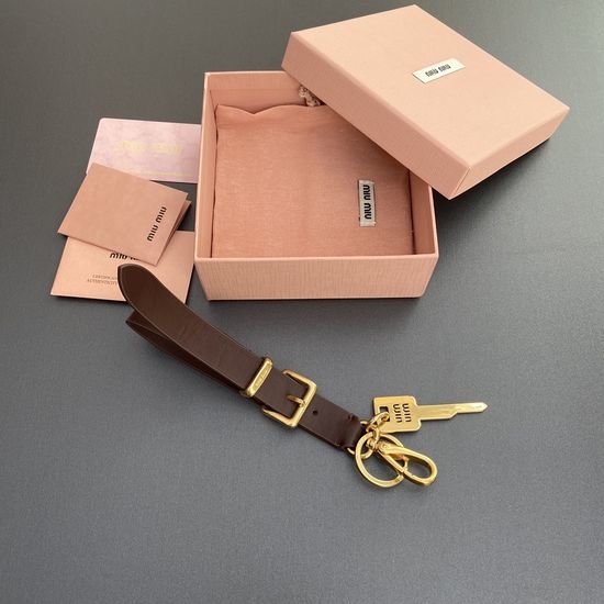 Miu Miu Leather Key Ring Charm MOMM0190