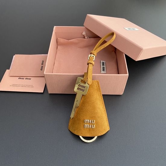 Miu Miu Suede Leather Key Ring Charm MM0170