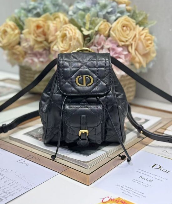 Christian Dior CD Caro Small Black Backpack 6302