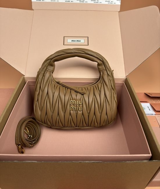 Miu Miu Wander Matelasse Lambskin Hobo Bag 5BC125
