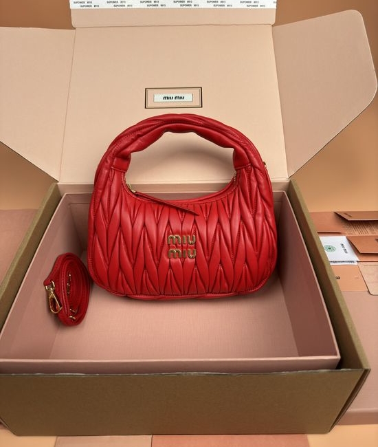 Miu Miu Wander Matelasse Lambskin Hobo Bag 5BC125