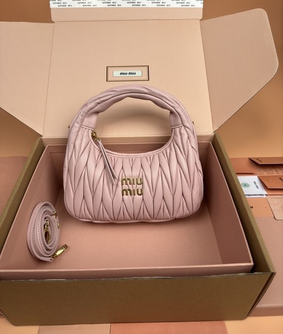 Miu Miu Wander Matelasse Lambskin Hobo Bag 5BC125