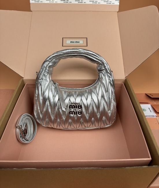 Miu Miu Wander Matelasse Lambskin Hobo Bag 5BC125