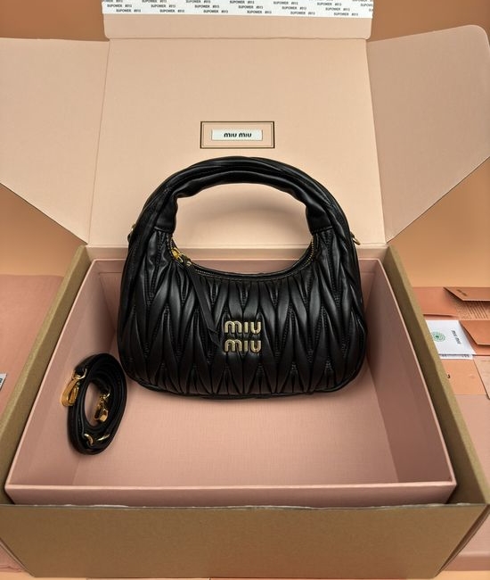 Miu Miu Wander Matelasse Lambskin Hobo Bag 5BC125